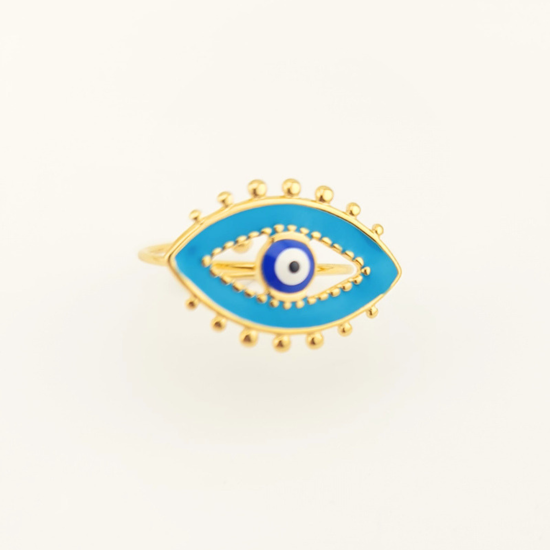 Anello Occhio di Nazar Oro 18K