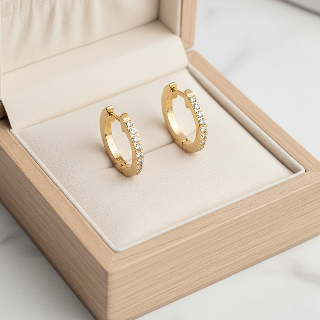 Orecchini Scintille Oro 18K Waterproof
