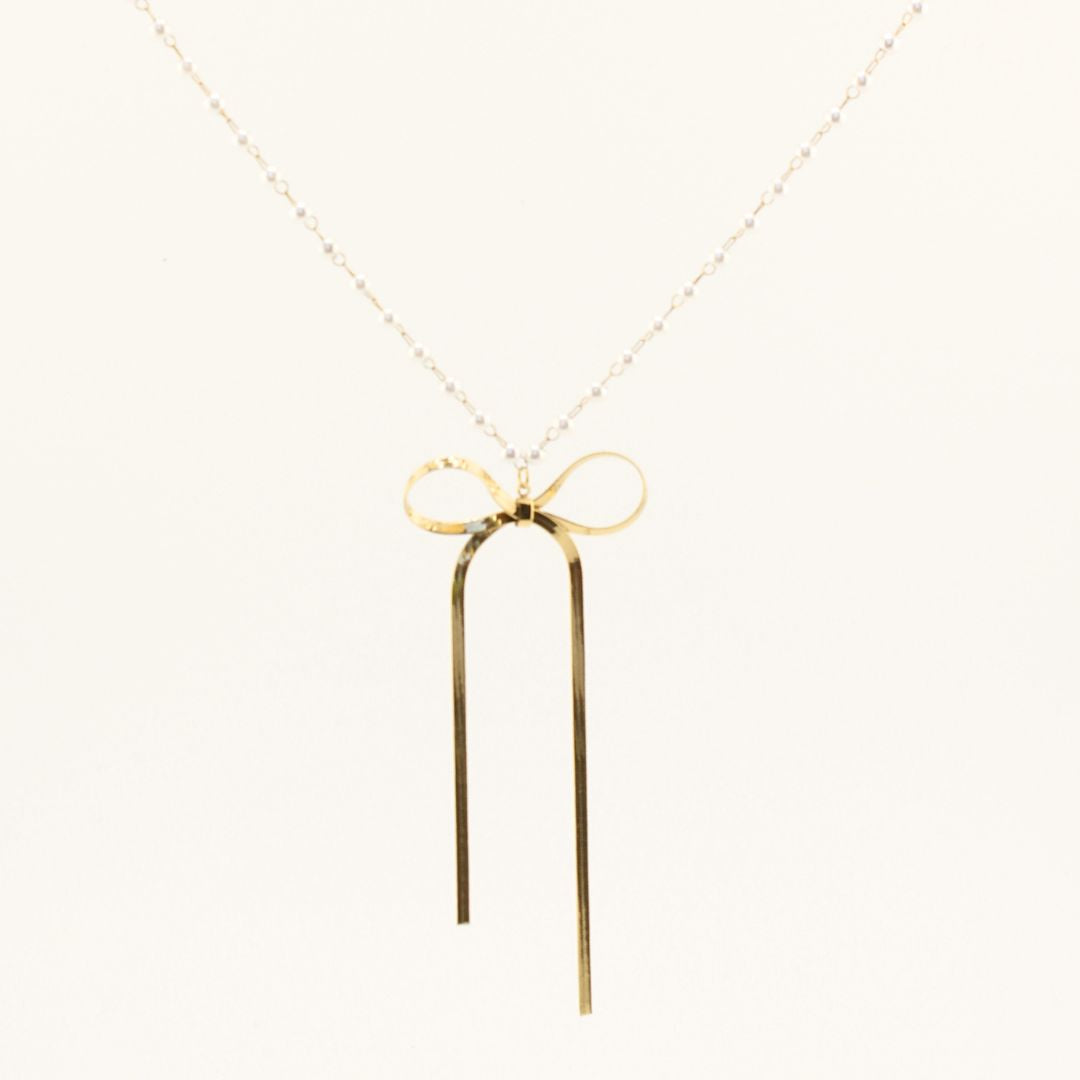 Collana con ciondolo a forma di fiocco Oro 18K