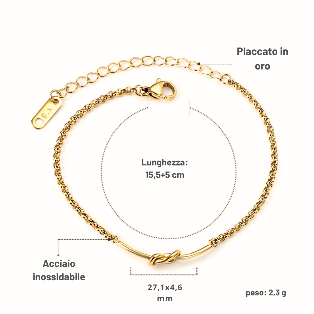 Bracciale Intreccio Oro 18K Waterproof