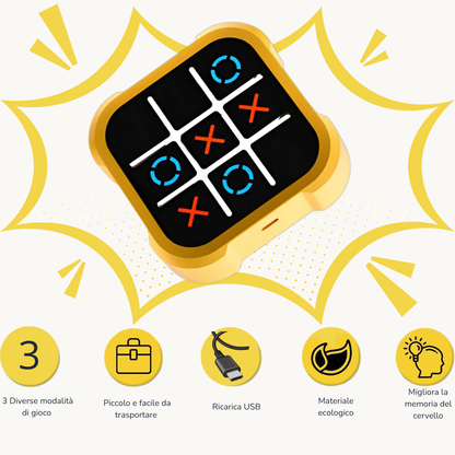 Logic Grid™ - Tic-Tac-Toe Elettronico 3-in-1